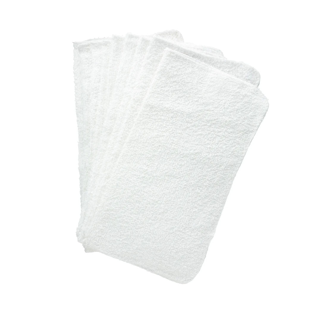 Rite Aid White Home Wash Cloths, 12" x 12", 9 Count