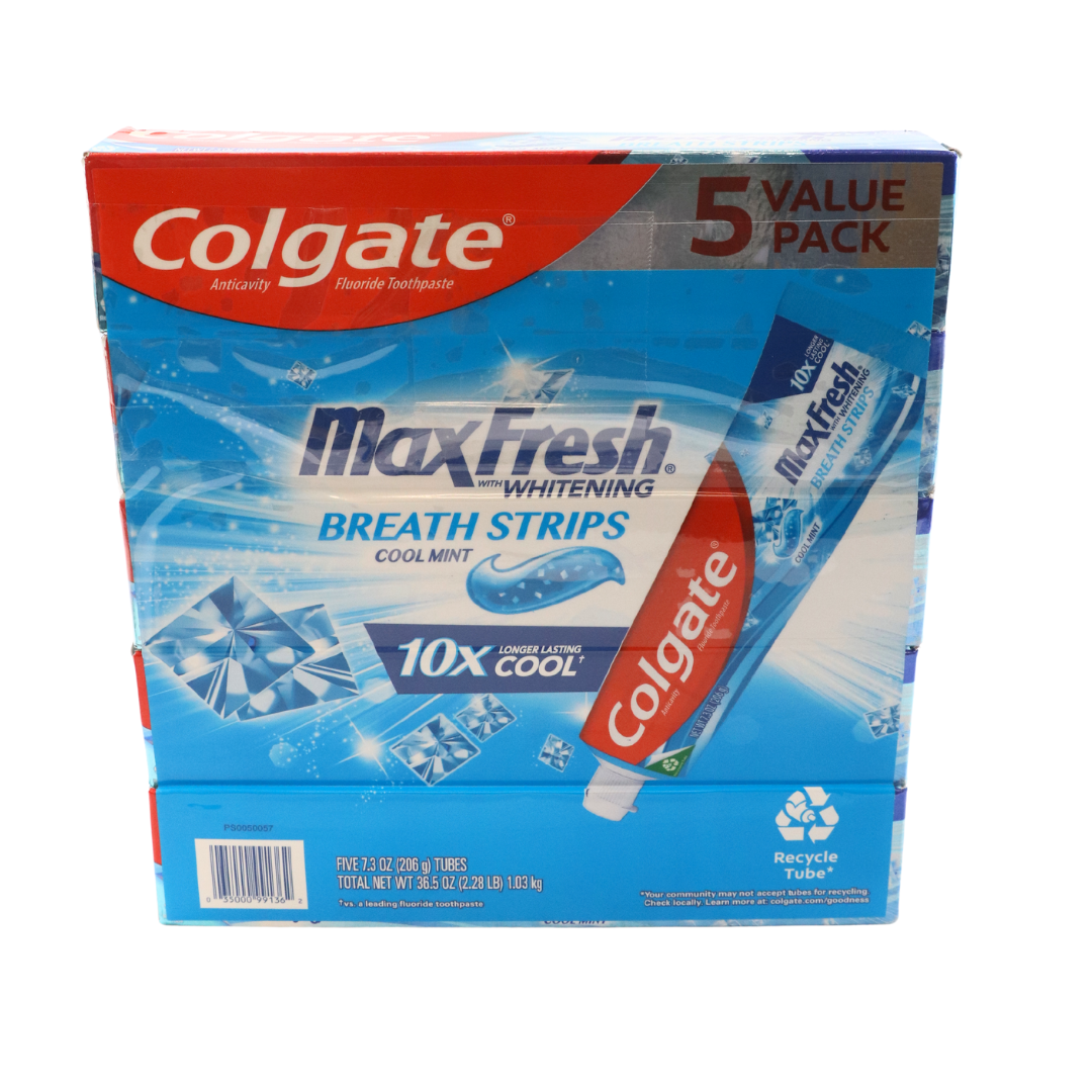 Colgate Max Fresh Toothpaste Cool Mint, 5 Count