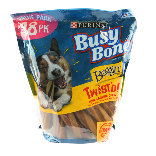 Purina Busy Bones Twisted Chew Dog Treats, 66oz-BEST BY 04/25