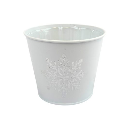 Small White Snowflake Pail