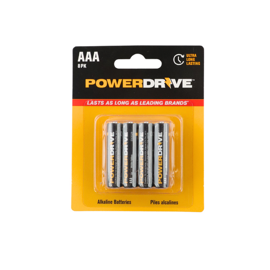 PowerDrive AAA Batteries, 8 Count