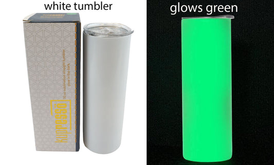 30oz Kupresso White Glow Green Straight Skinny Tumbler