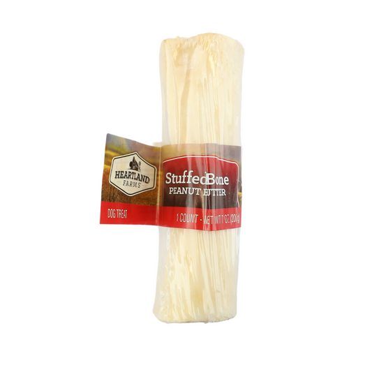 Heartland Farms Peanut Butter Stuffed Dog Bone 7oz-BEST BY 08/31/26