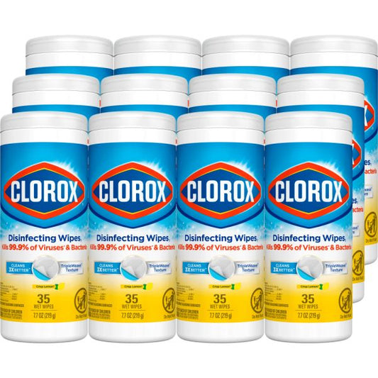 Clorox Disinfecting Wipes Lemon 35ct (SOLD AS CASE) 12/Carton