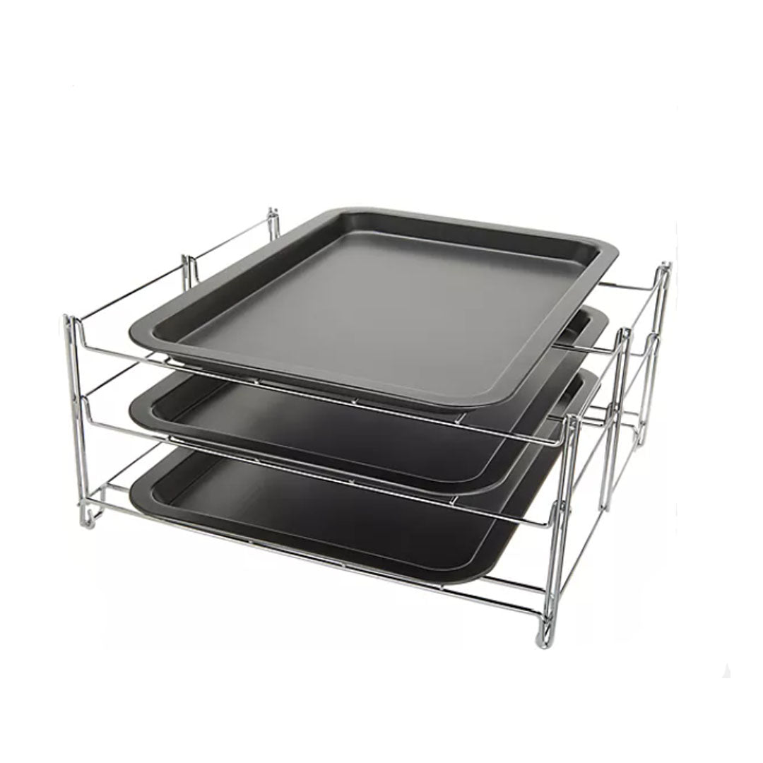 Betty Crocker 3 Tier Baking Rack With 3 Baking Sheets