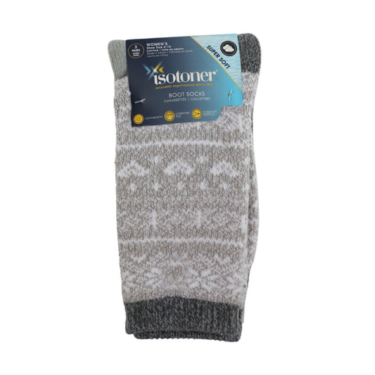 Isotoner Boot Socks Women, Size 4 to 10, 3 Count