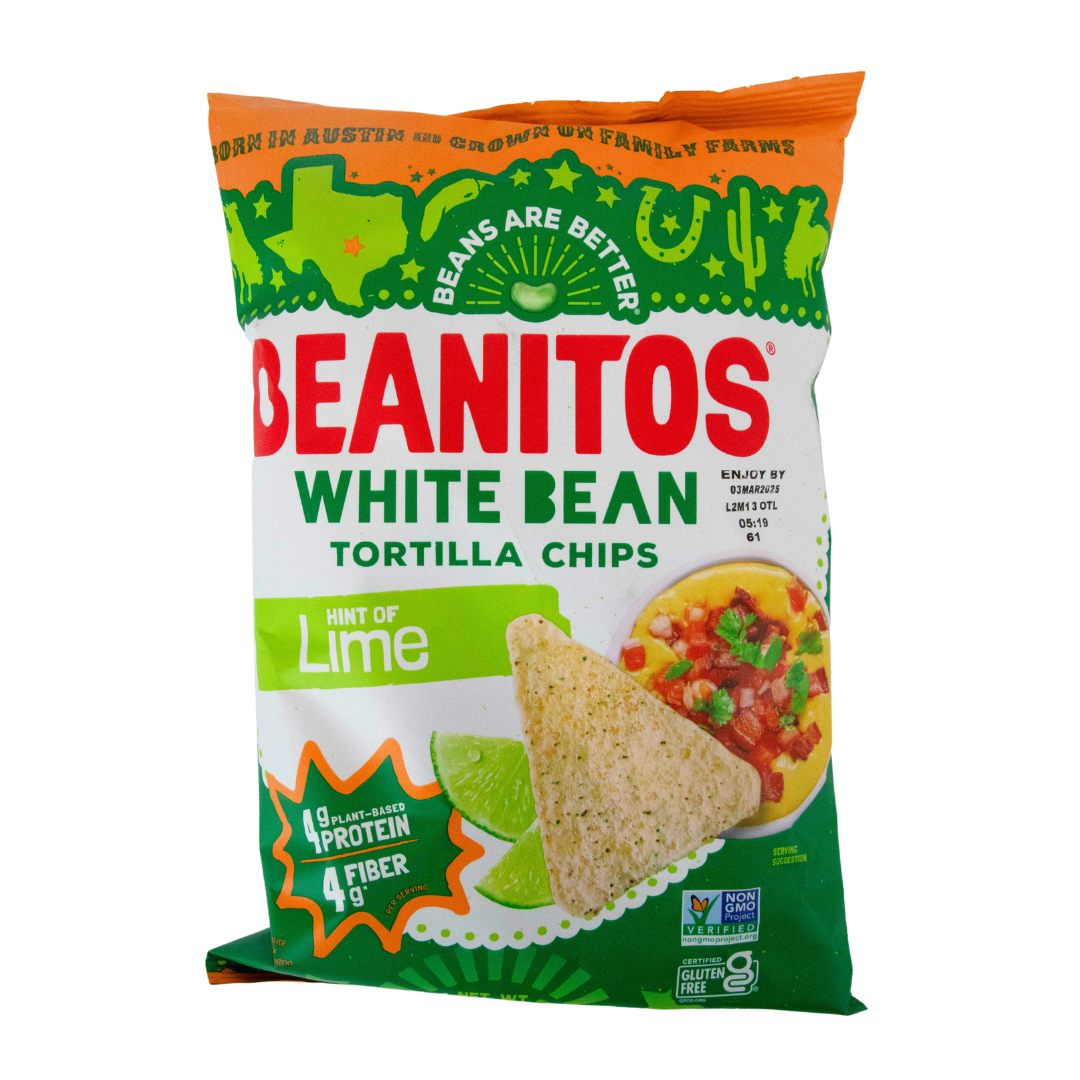 Beanitos White Bean Tortilla Chips Hint Of Lime 5oz-BEST BY 03/03/25