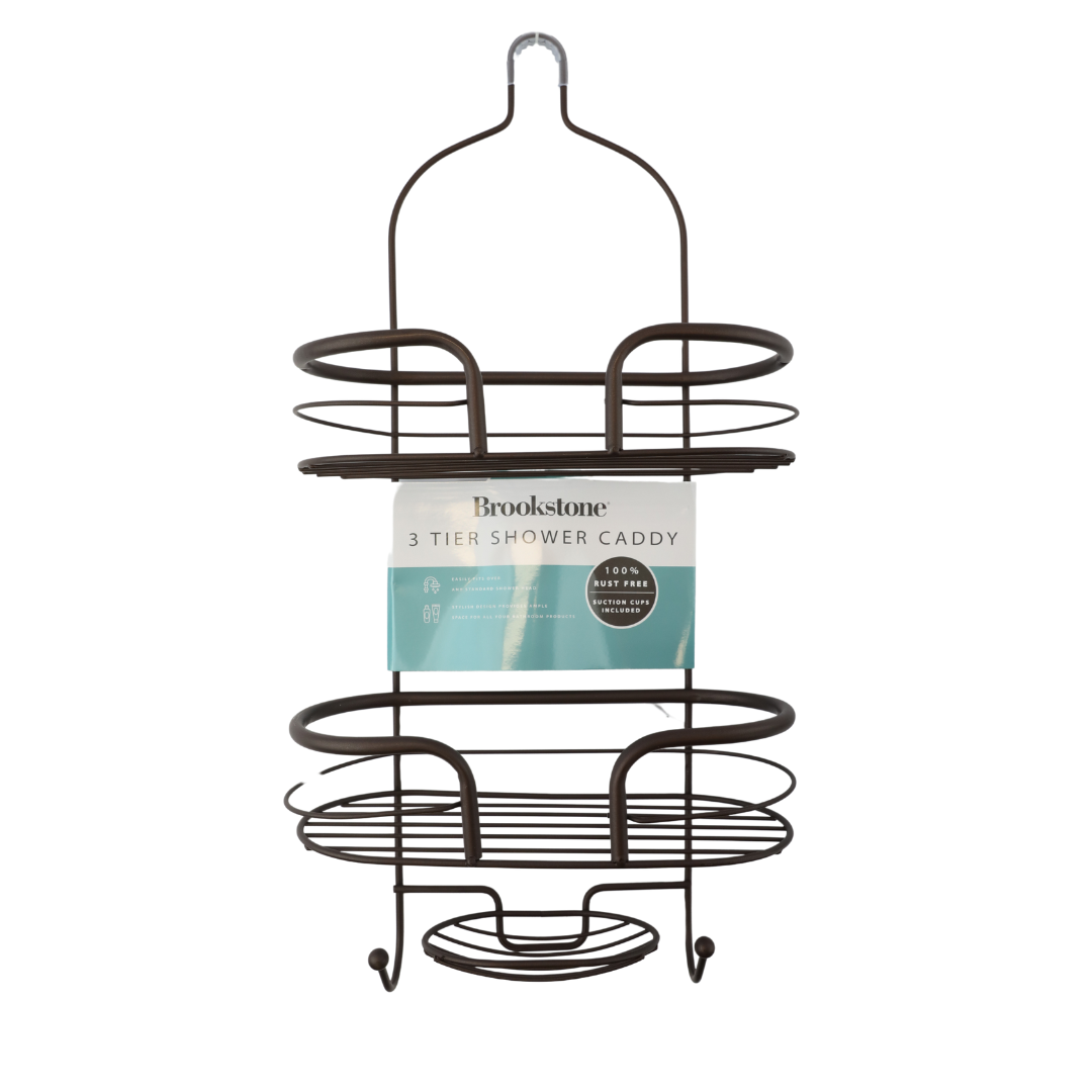 Brookstone Brown 3 Tier Shower Caddy