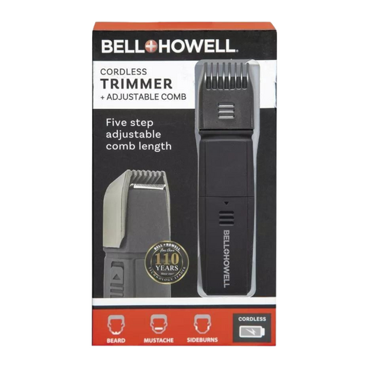 Bell + Howell Cordless Trimmer + Adjustable Comb