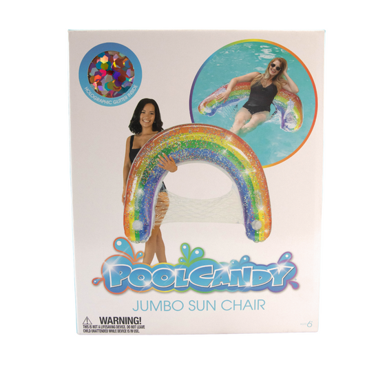 Pool Candy Jumbo Inflatable Rainbow Sun Chair