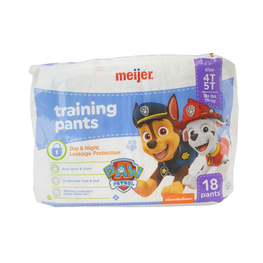 Meijer Boys 4T 5T Training Pants 18 Count