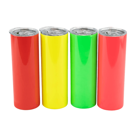 20oz Neon Sublimation and Laser Etch Tumblers