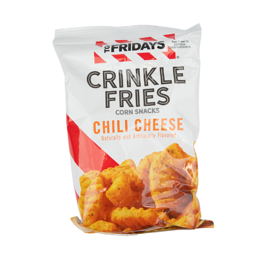 TGI Fridays Crinkle Fries Chili Cheese 3.5oz-BEST BY 09/09/24