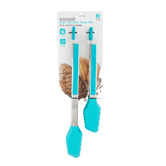 Black + Decker 2 Piece Silicone Tong Set