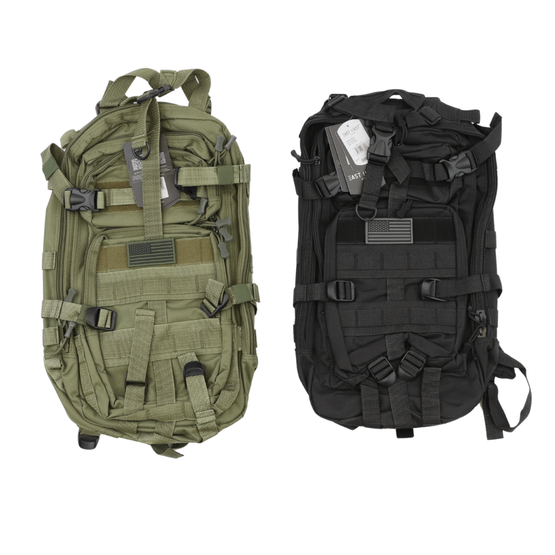 East West Mission Pack Black or Olive 10" x 18" x 7"