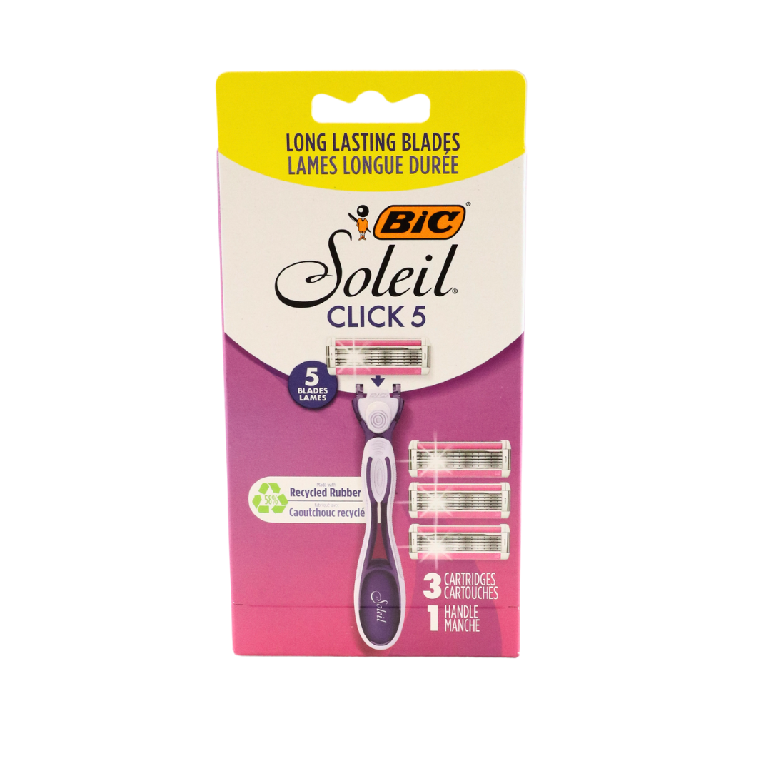 BIC Soleil Click 5 Razor with 3 Cartridges