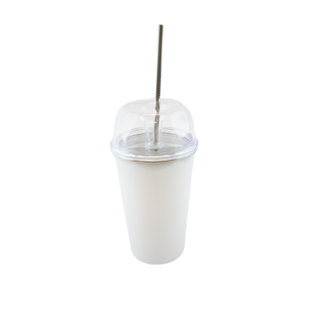 Sublimation White Stainless Steel Double Wall Pint Cup 16oz**Must purchase dome lid separately**