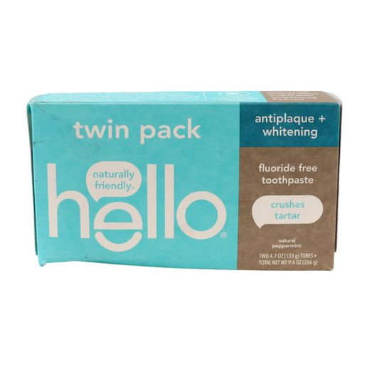 Hello Antiplaque and Whitening Toothpaste 4.7oz, 2 Count-BEST BY 03/30/26-**Packaging may contain shelf ware**