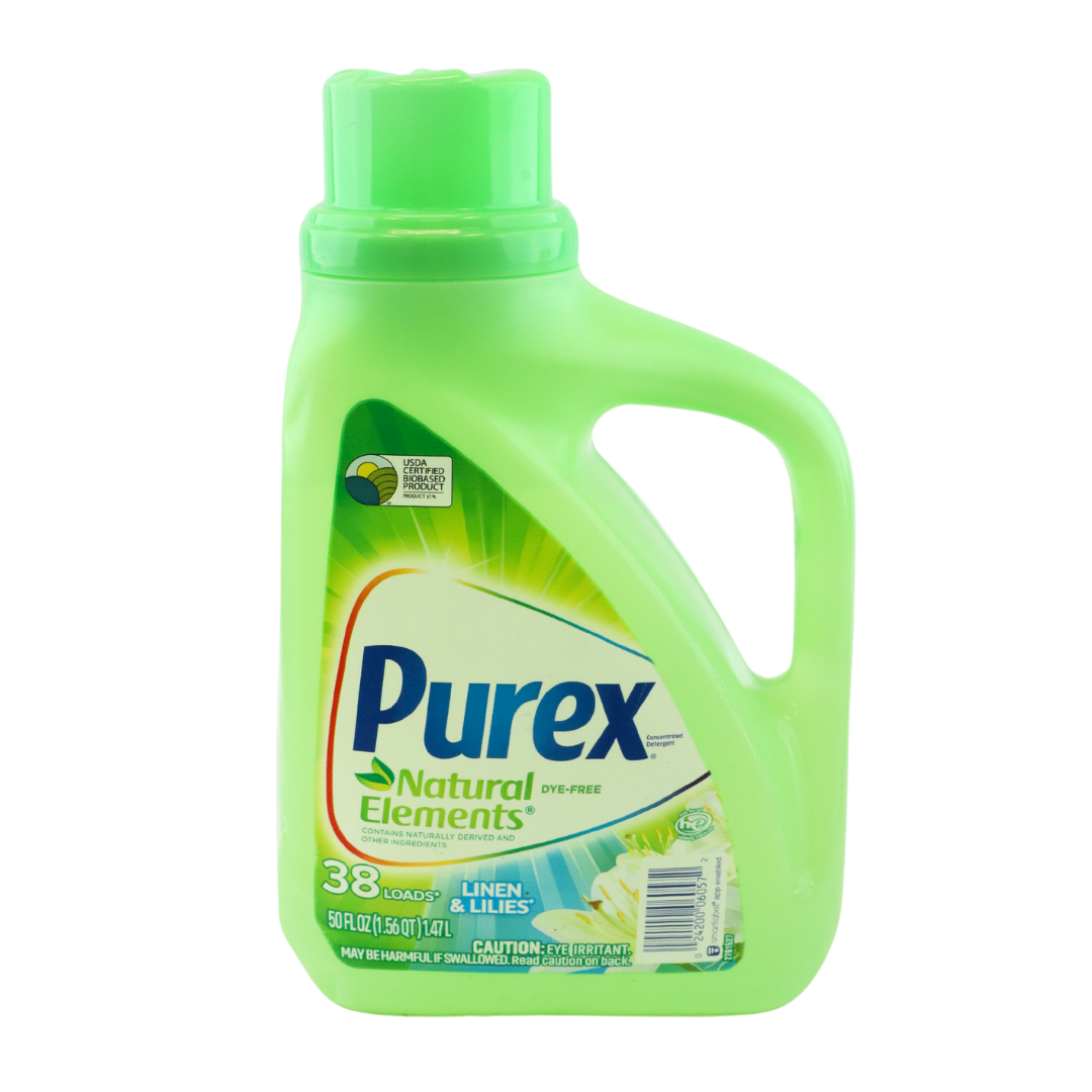 Purex Natural Elements Linen and Lilies Laundry Detergent, 50oz