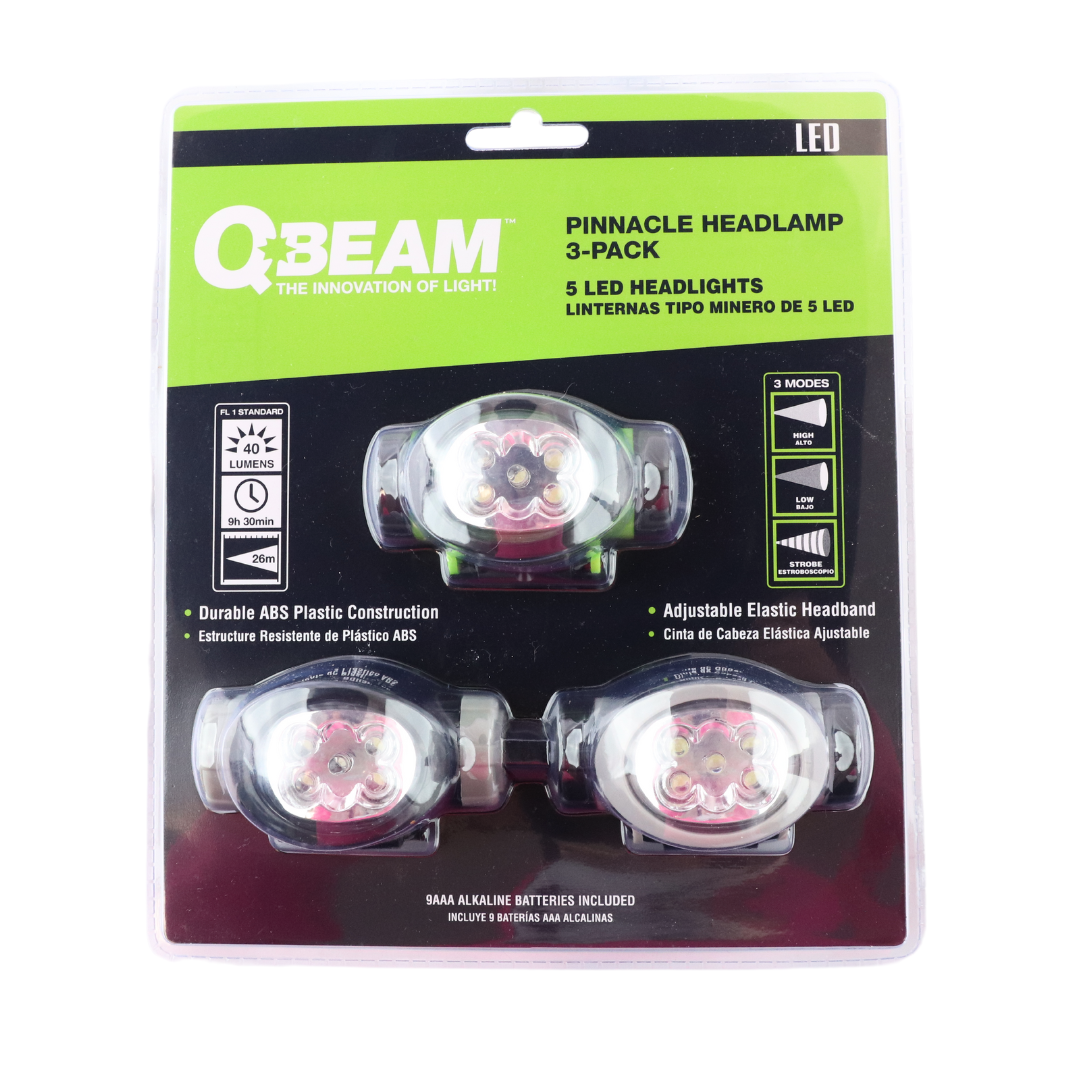 Q Beam Pinnacle Headlamp 3 Count