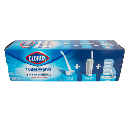 Clorox Toilet Wand 3 in 1 Starter Kit with Caddy