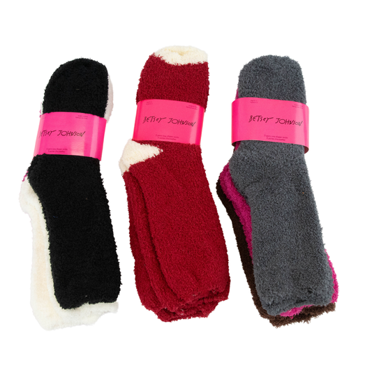 Betsey Johnson Cozy Socks RANDOM Assortment, 3 Count