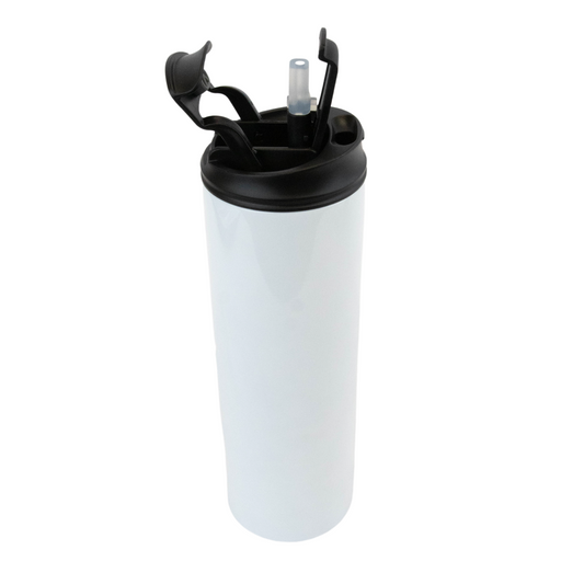 20oz Sublimation Flip Top Double Way Lid White Tumbler