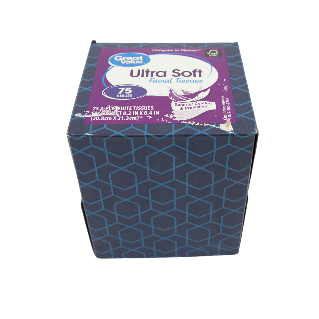 Great Value Facial Tissue, 75 Count-**Packaging may contain shelf ware**