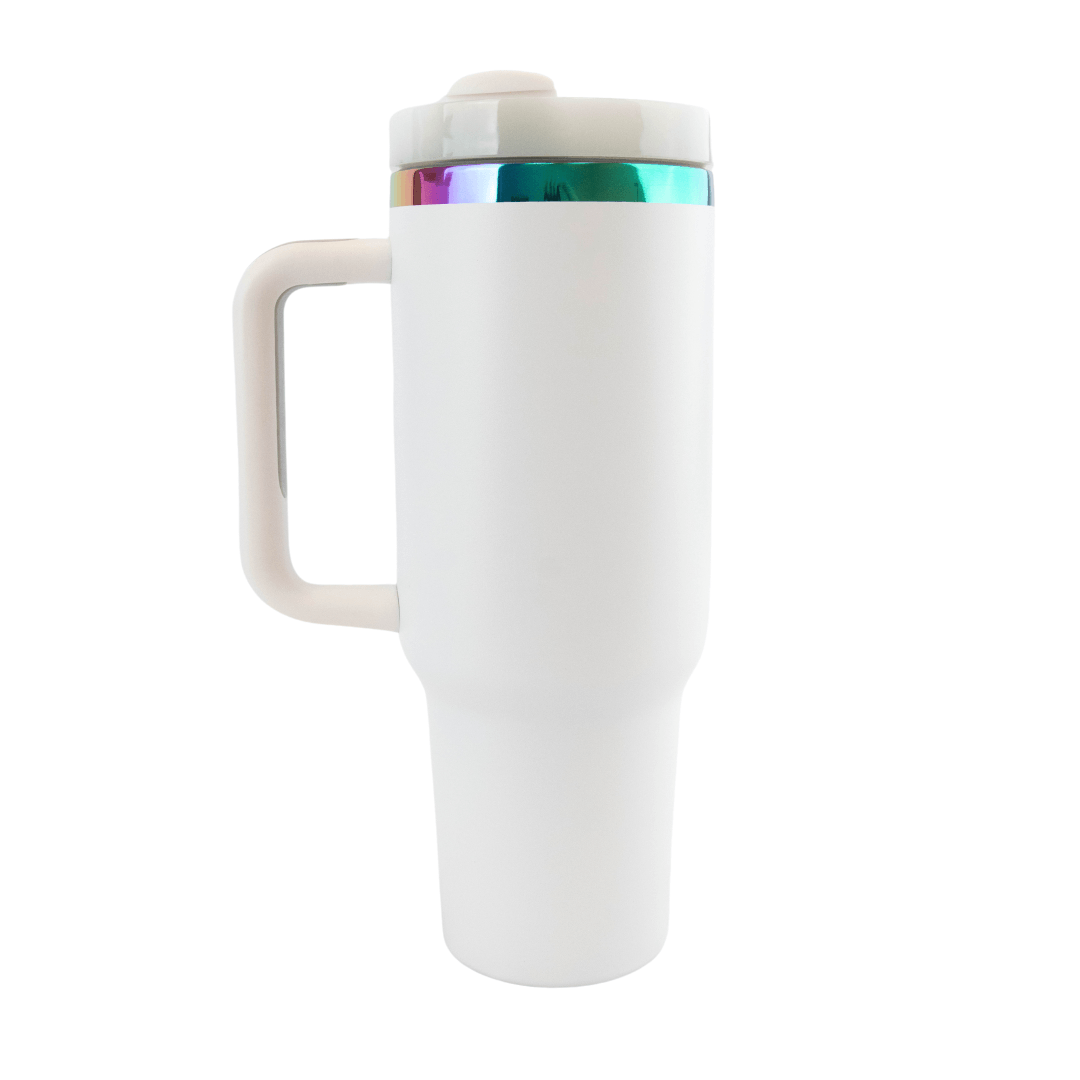 Laser Etch Tumbler Rainbow Ring 40oz