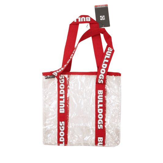 NCAA GA Bulldogs Licensed Clear Chant Tote 12" x 12'' x 6''