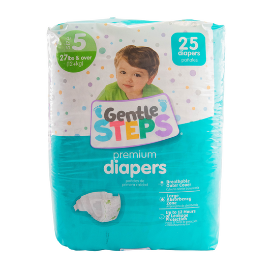 Gentle Steps Diapers Size 5, 25 Count