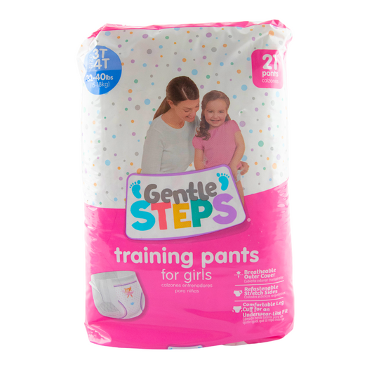 Gentle Steps Girls Training Pants, 3T 4T, 21 Count
