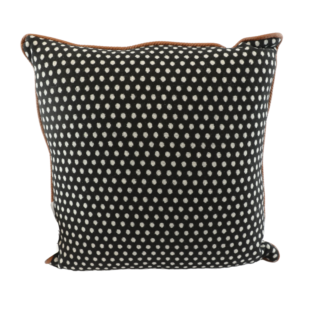 Style Me Pretty Black White Polka Dot Family Throw Pillow