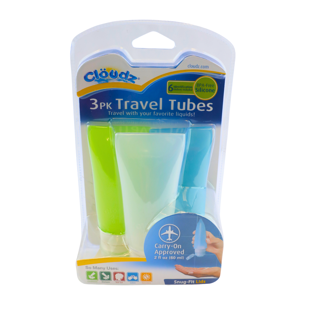 Cloudz 3 Piece Travel Tubes with Labels 2oz