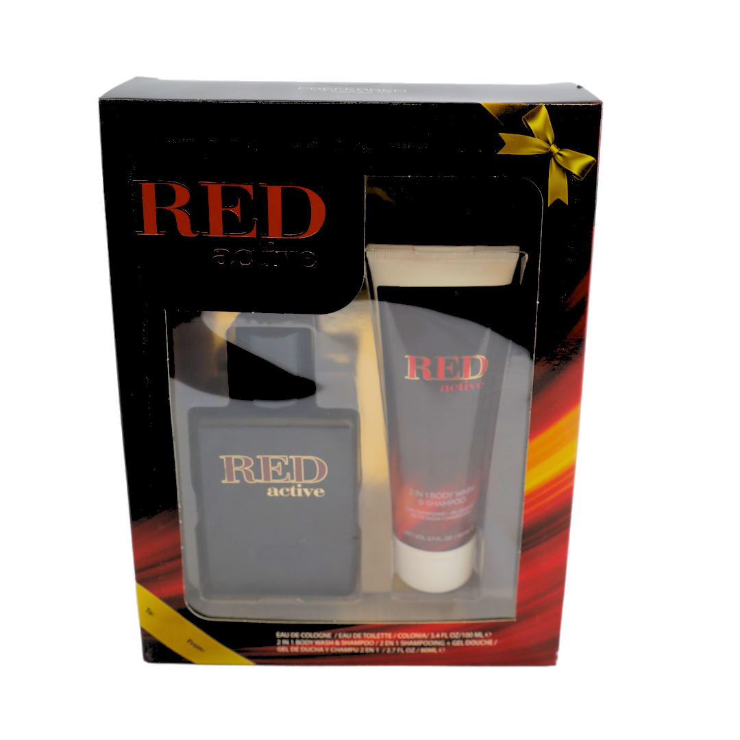 Red Active Men's 2 Piece Gift Set