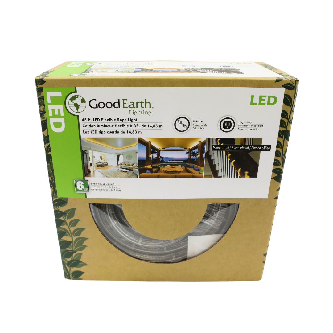 Good Earth 48ft LED Flexible Rope Light Plug In