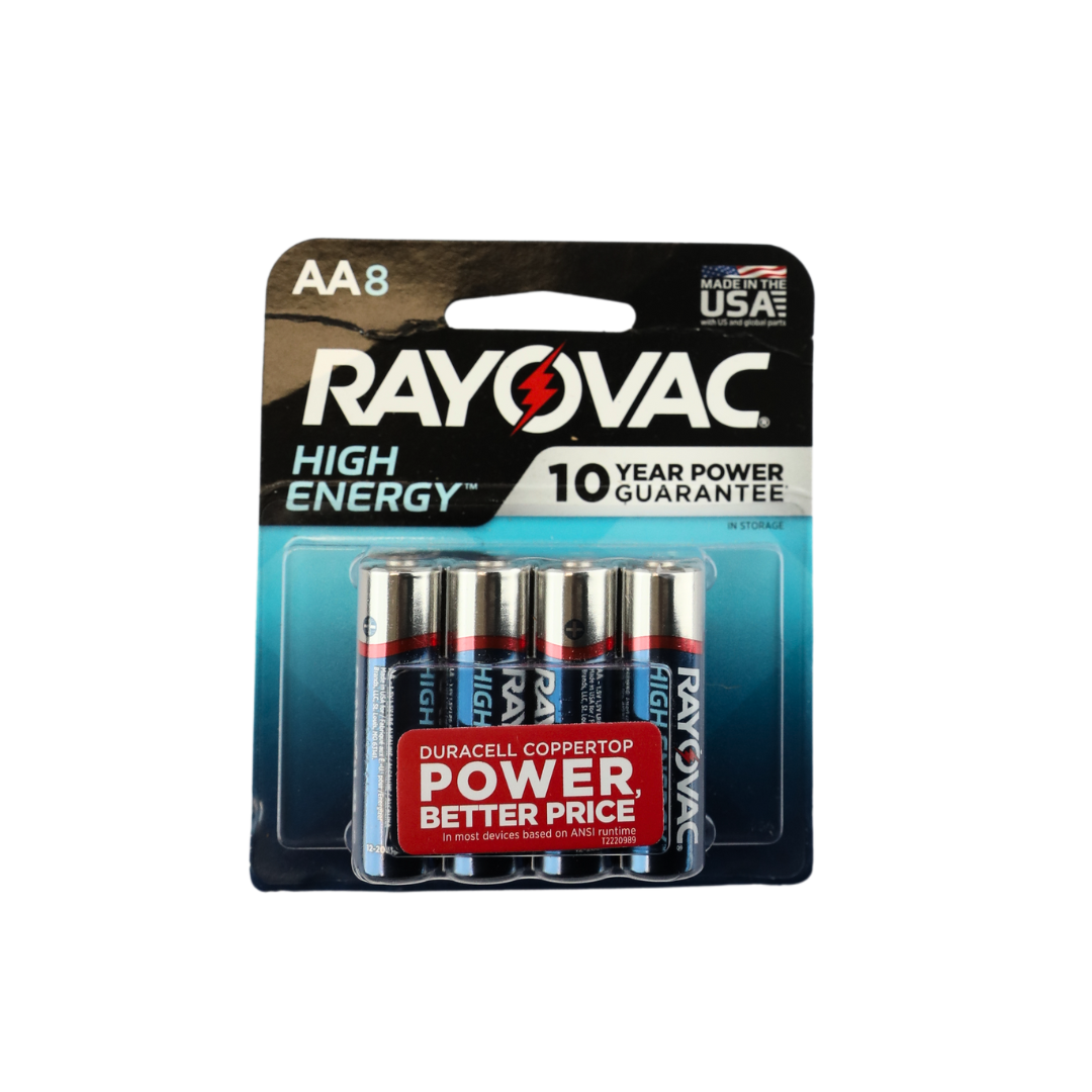 Rayovac AA Batteries, 8 Count