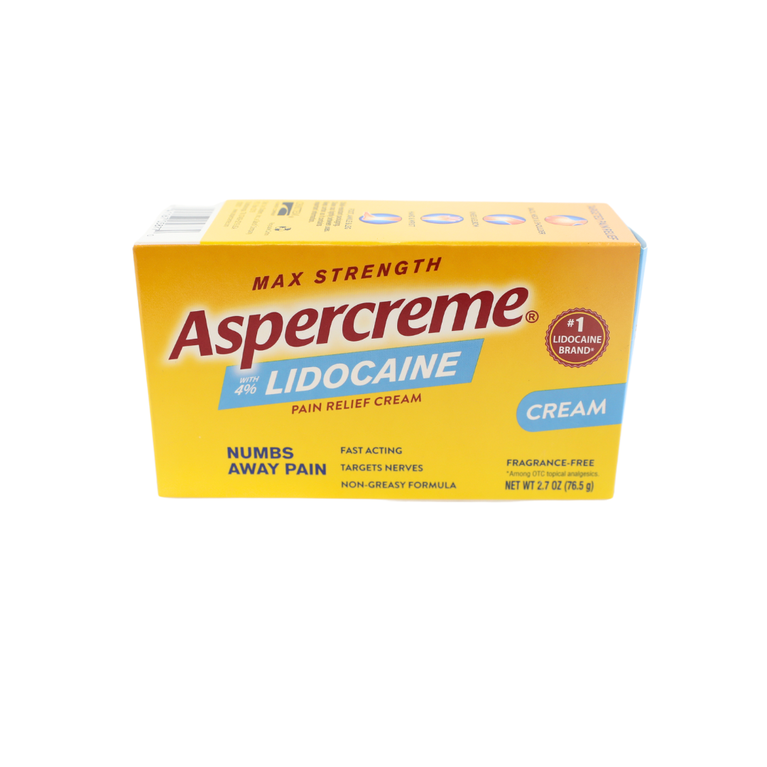 Aspercreme Lidocaine Max Strength Cream 2.7oz-BEST BY 10/31/24