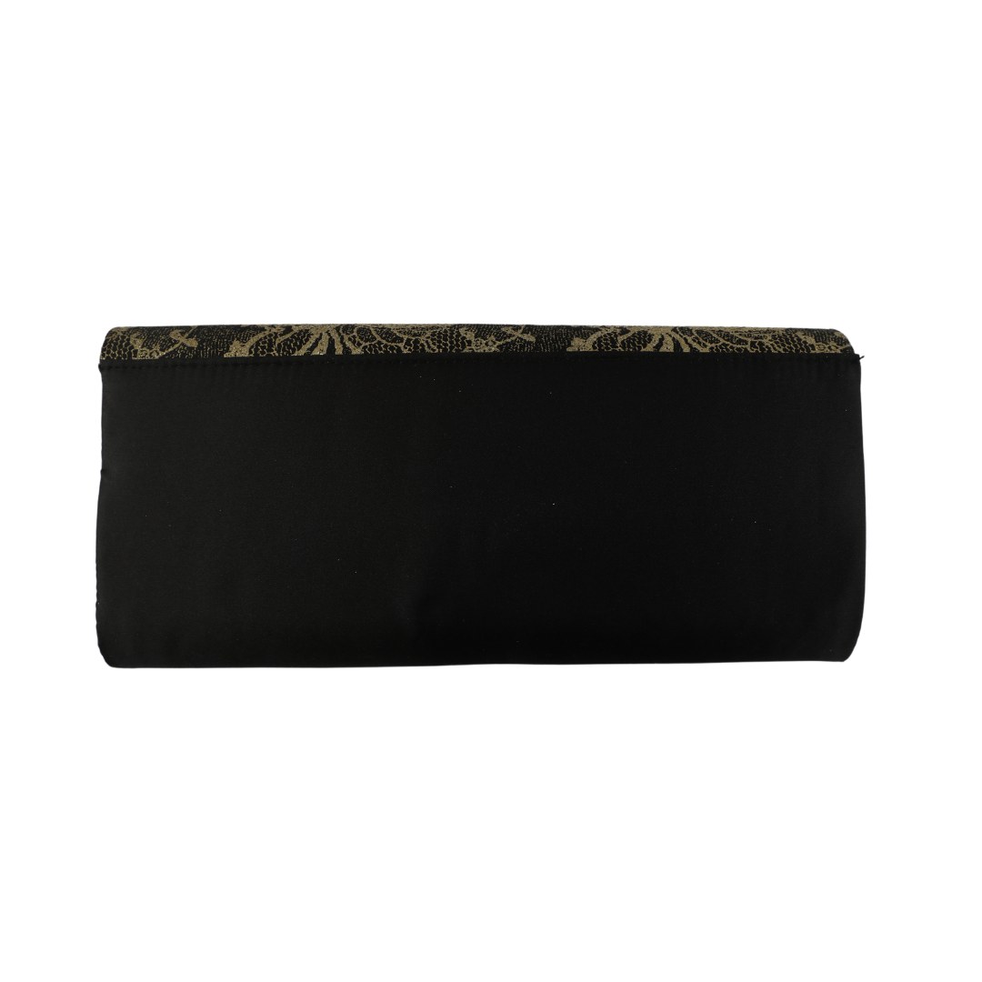 Avon Black and Gold Clutch 4.5" x 10"