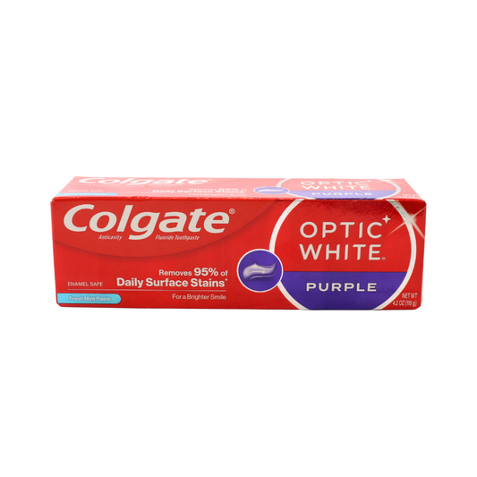 Colgate Optic White Purple Fresh Mint Toothpaste, 4.2oz-BEST BY 06/30/26