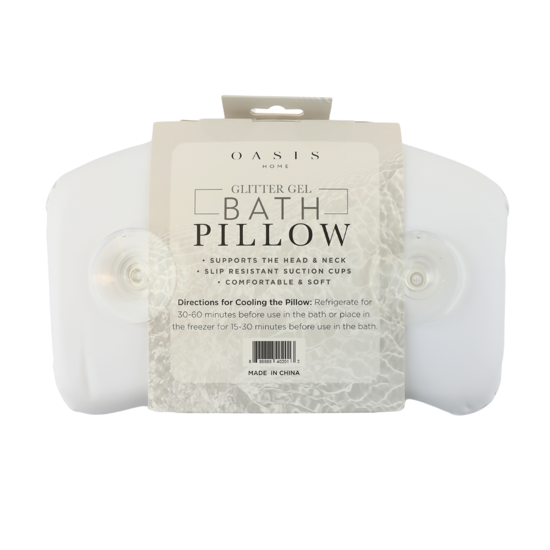 Oasis Glitter Gel Bath Pillow 6" x 10"