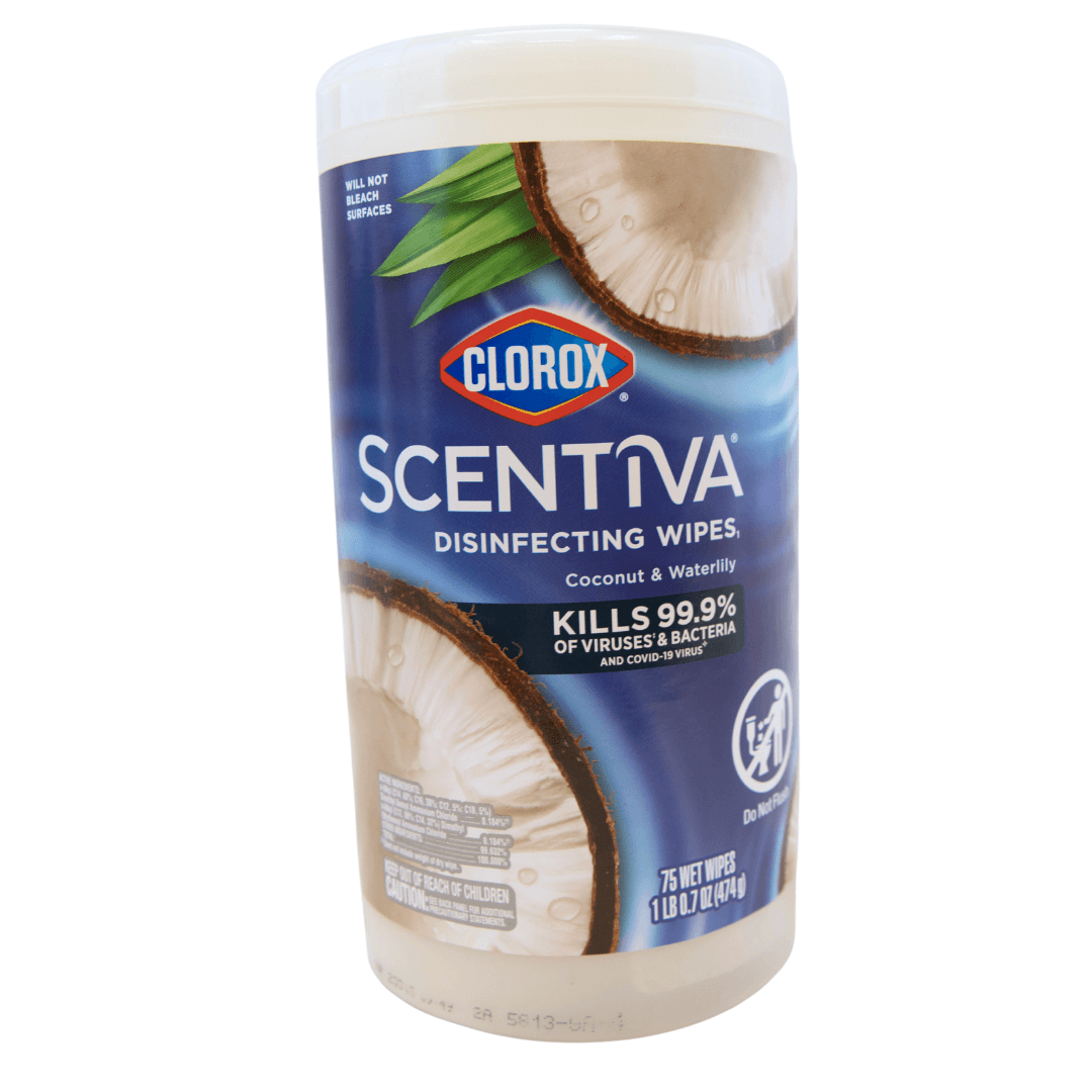 Clorox Scentiva Coconut And Waterlily Disinfecting Wipes 75 Count