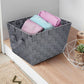 Brookstone 2 Piece Woven Strap Storage Baskets Grey 11.75" x 9.75"