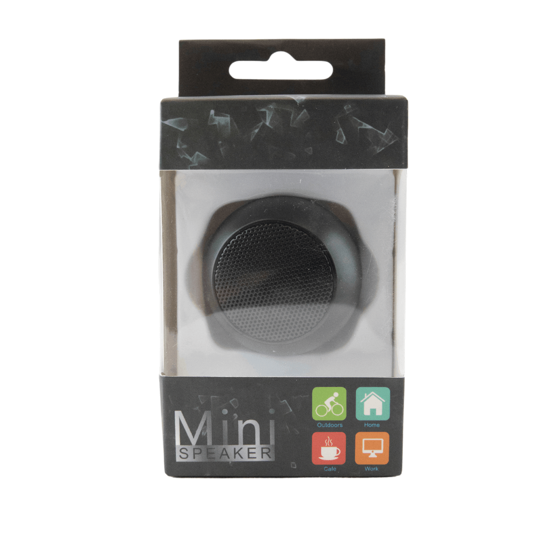 Mini Wireless Speaker Black 2" x 2"