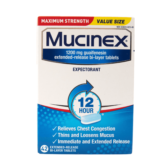 Mucinex Expectorant 12 Hour Tablets 42 Count-BEST BY 07/30/26