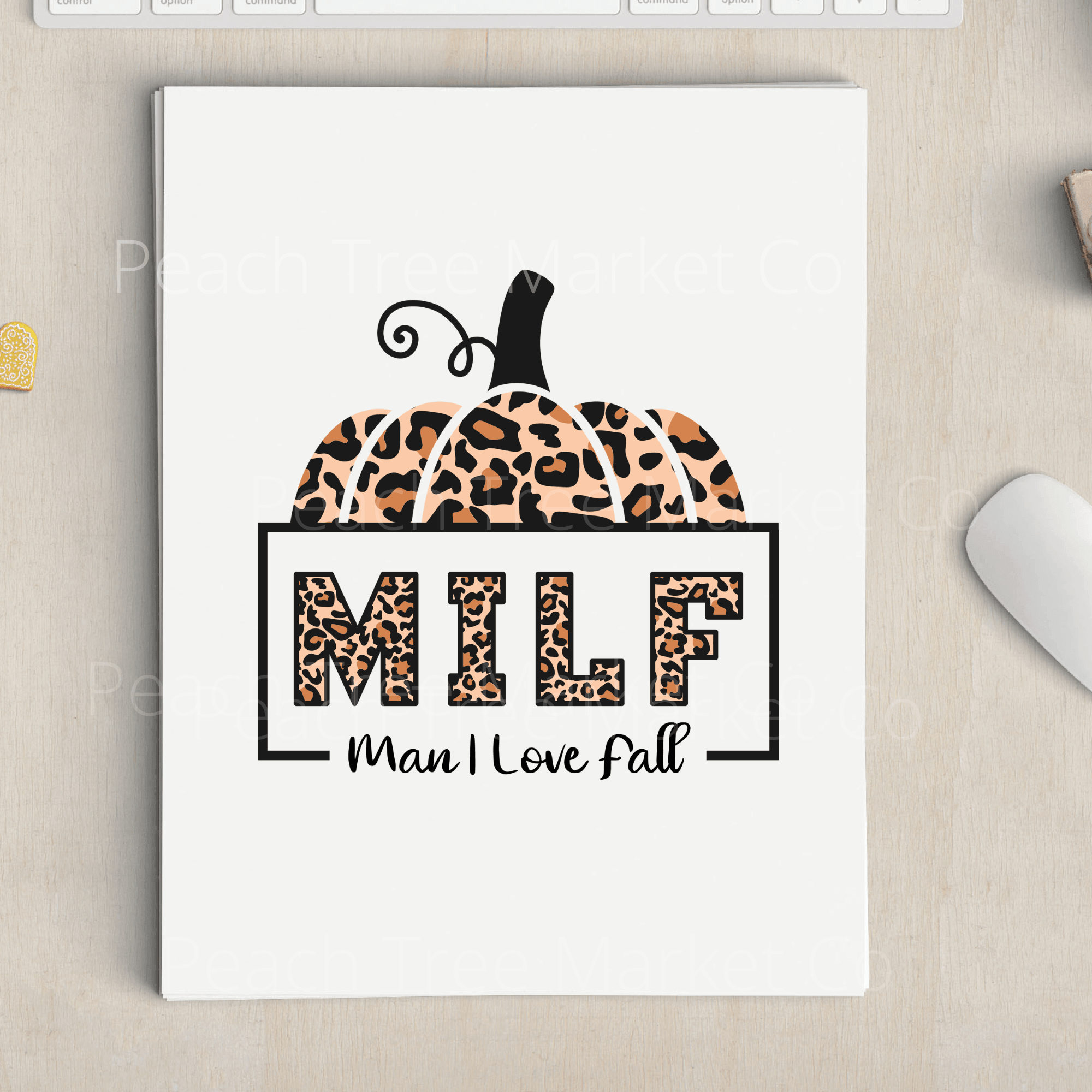 Milf Fall Sublimation Transfer